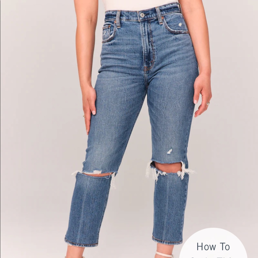 Brand new ultra high rise ankle straight A&F jeans